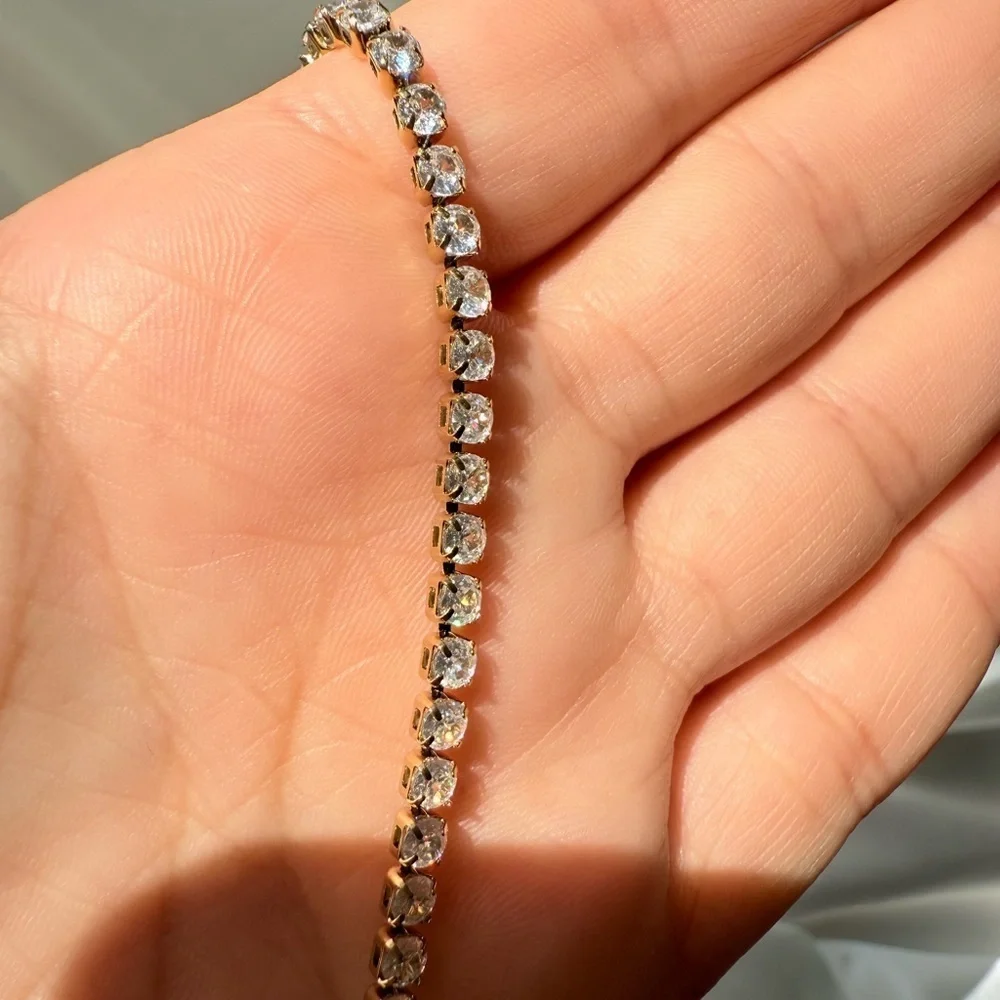 Diamond Tennis chain  Zircon  Stainless steel